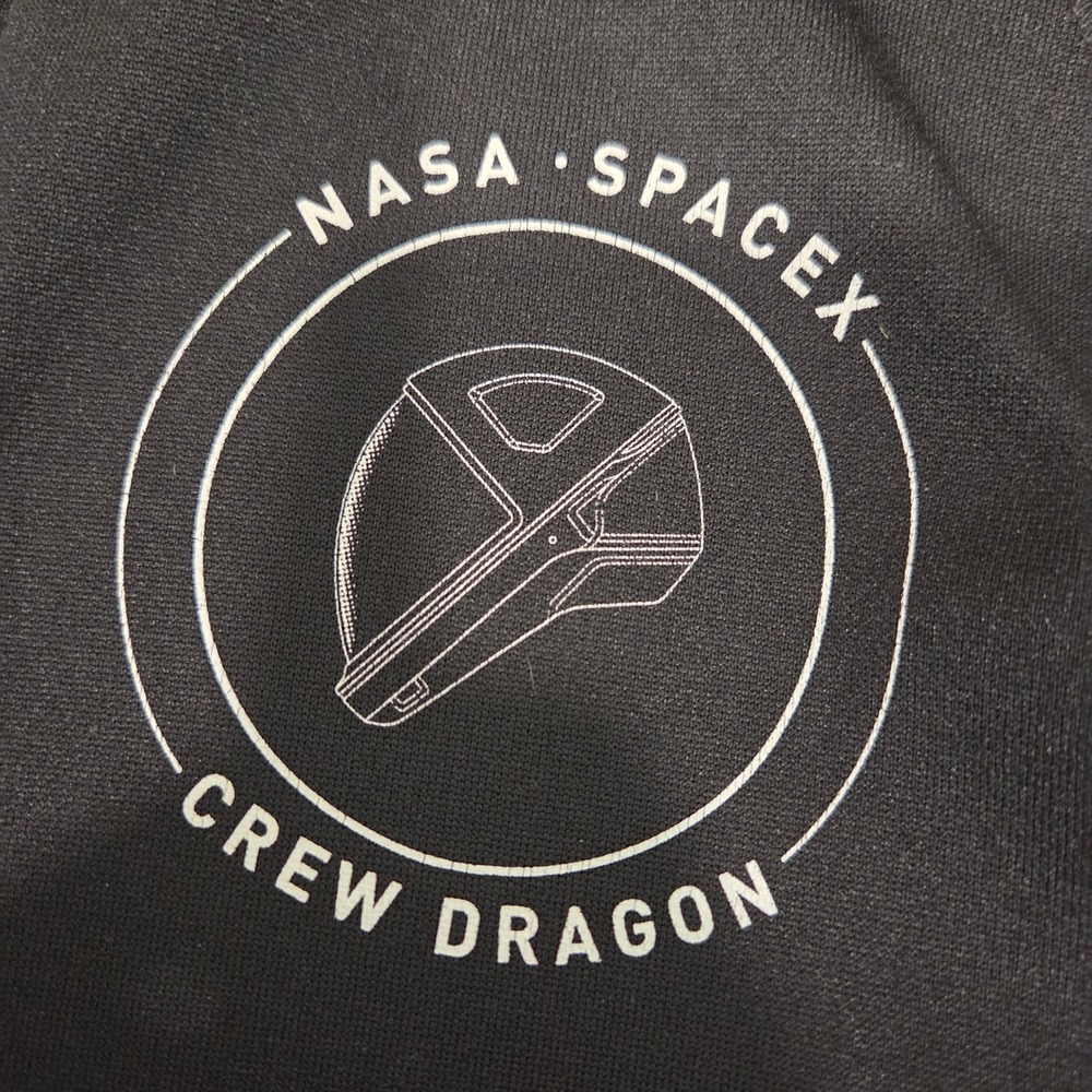 SpaceX NASA Crew Dragon 2019 Demo-1 Era Jacket M Black Full Zip Aerospace - Picture 10 of 14